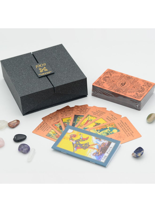 September new gold foil tarot Stone suit tarot color changing color printing plastic PVC with tablecloth six colors optional